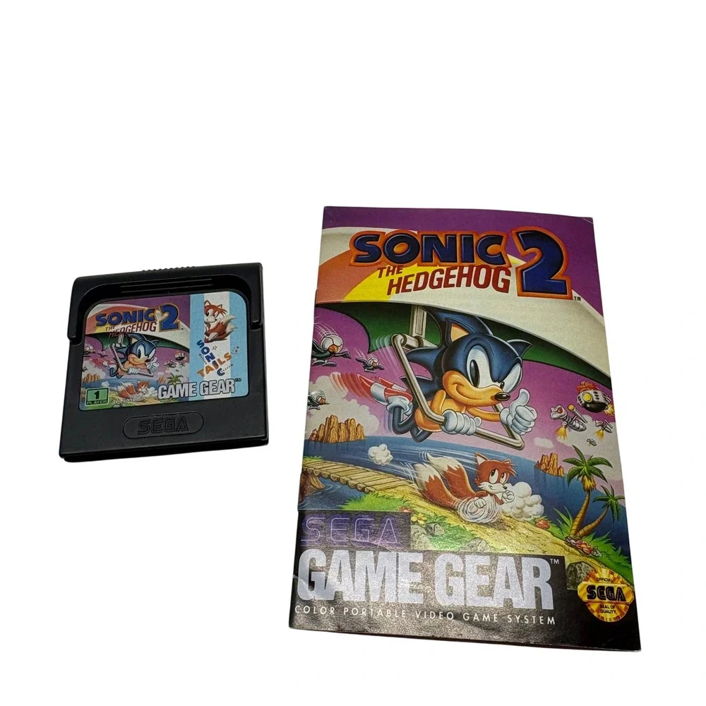 Sonic the Hedgehog 2 Game Gear Video Game with Manual Sega
